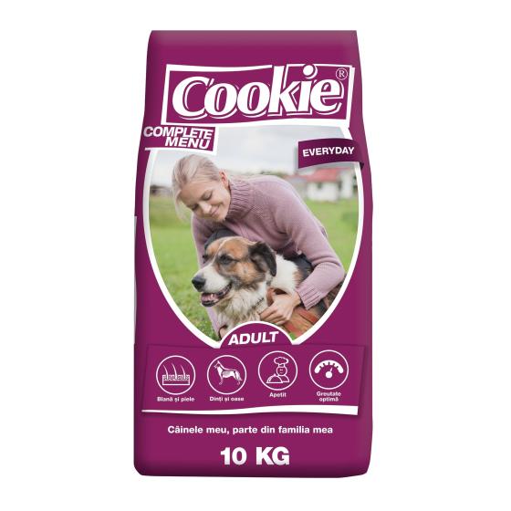 Hrana uscata pentru caini Cookie, Everyday Complete Menu Adult, 10 Kg 10 Kg