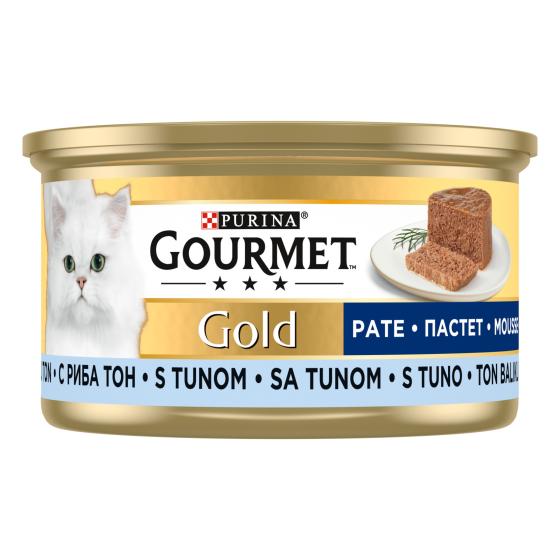 Hrana umeda pentru pisici Gourmet Gold, Mousse Ton, 85 g 85 Gr