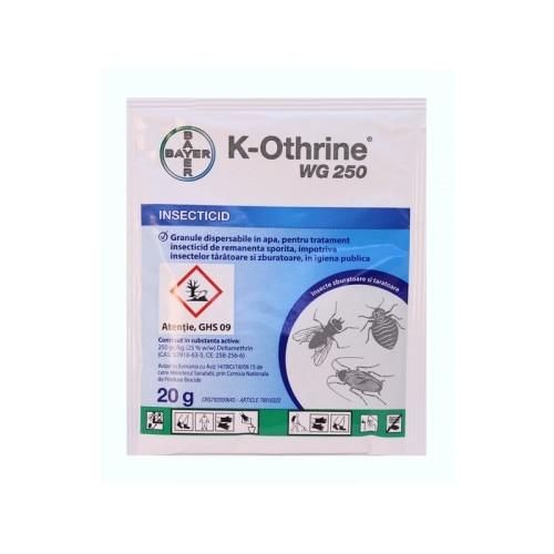 Insecticid profesional Bayer K-Othrine WG 250 anti gandaci, purici, capuse, plosnite muste, 20 gr buc