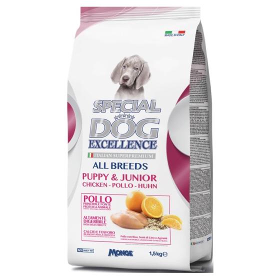 Hrana uscata pentru caini Special Dog Excellence, Junior, Pui, 1.5 Kg 1.5 Kg
