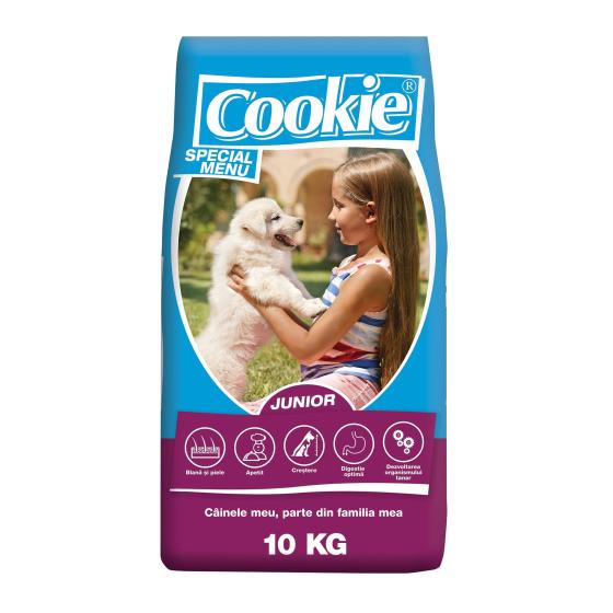 Hrana uscata pentru caini Cookie, Complete Plus Junior, 10 Kg 10 Kg
