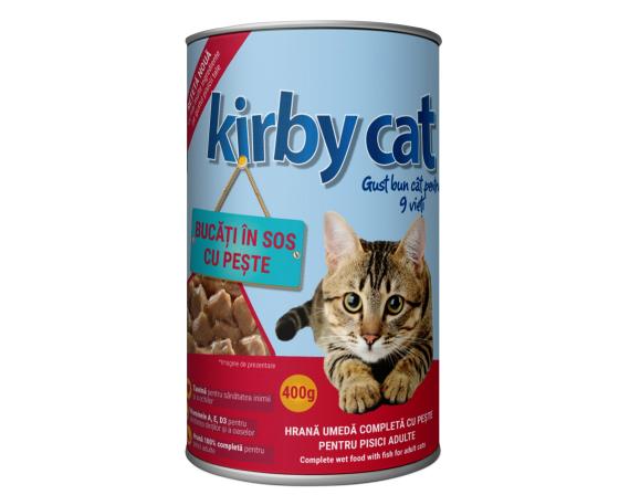 Hrana umeda pentru pisici Kirby Cat, somon, 400 Gr 400 Gr