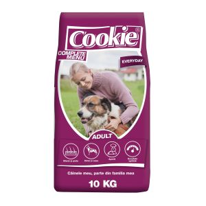 Hrana uscata pentru caini Cookie, Everyday Complete Menu Adult, 10 Kg