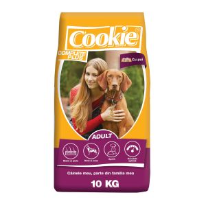 Hrana uscata pentru caini Cookie, Complete Plus Adult, Pui, 10 Kg