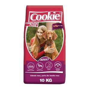 Hrana uscata pentru caini Cookie, Complete Plus Adult, Vita, 10 Kg